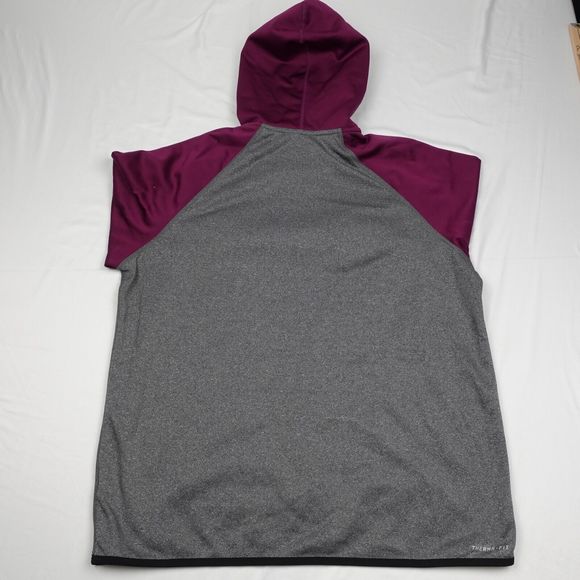Nike Therma Fit Hoodie Men's XL Pullover Gray Purple Long Sleeve Logo Front - Picture 4 of 7